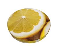 YWGGDSCX 3-Layer Thickened Round Bar Stool Covers 14 Inch,Lemon Stretch Round Bar Cushion Washable Crease-Resistant Slipcovers For Home Bar Hotel Market Commercial Places