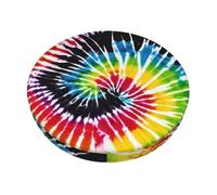 YWGGDSCX 3-Layer Thickened Round Bar Stool Covers 14 Inch,Tie Dye Hippies Stretch Round Bar Cushion Washable Crease-Resistant Slipcovers For Home Bar Hotel Market Commercial Places
