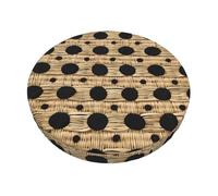 YWGGDSCX 3-Layer Thickened Round Bar Stool Covers 14 Inch,Wicker Woven Grid Stretch Round Bar Cushion Washable Crease-Resistant Slipcovers For Home Bar Hotel Market Commercial Places