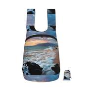 YWGGDSCX A 16-Litre Ultra-Lightweight Beach Maui Hawaii Sunset Clouds Print Rucksack, Ideal For Travel, Commuting And Shopping, Complete With A Compact Everyday Carry Pouch (7x10 Cm)