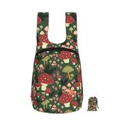 YWGGDSCX A 16-Litre Ultra-Lightweight Bright Mushrooms Art Print Rucksack, Ideal For Travel, Commuting And Shopping, Complete With A Compact Everyday Carry Pouch (7x10 Cm)