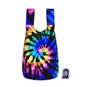 YWGGDSCX A 16-Litre Ultra-Lightweight Exotic Tribe Tie Dye Style Print Rucksack, Ideal For Travel, Commuting And Shopping, Complete With A Compact Everyday Carry Pouch (7x10 Cm)