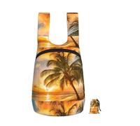 YWGGDSCX A 16-Litre Ultra-Lightweight Sunset Hawaiian Palm Tree Print Rucksack, Ideal For Travel, Commuting And Shopping, Complete With A Compact Everyday Carry Pouch (7x10 Cm)