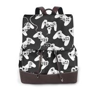 YWGGDSCX Game Controller Soft Leather Backpack Purse For Women Multi-Functional Elegant Daypack Travel College Shoulder Bag Shopping Trip