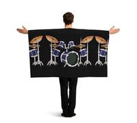 YWGGDSCX Large 150cm X 90cm Union Jack Flag Cape With Sleeves For Adults | British England Football Fan Cloak | Full Body Coverage Jazz Drum Print Costume For World Cup