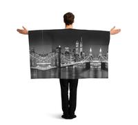 YWGGDSCX Large 150cm X 90cm Union Jack Flag Cape With Sleeves For Adults | British England Football Fan Cloak | Full Body Coverage New York Print Costume For World Cup