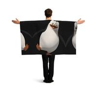 YWGGDSCX Large 150cm X 90cm Union Jack Flag Cape With Sleeves For Adults | British England Football Fan Cloak | Full Body Coverage Cute Pinguin Print Costume For World Cup