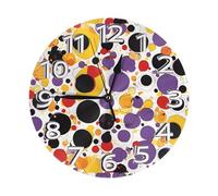 YWGGDSCX Mid Century Modern Retro With Drop Shapes Clock Number Round Wall Clock Silent Non-Ticking Design, Environmentally Friendly & Customizable For Kitchen, Office, Classroom 10 Inch