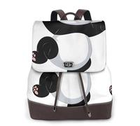 YWGGDSCX Pandas Soft Leather Backpack Purse For Women Multi-Functional Elegant Daypack Travel College Shoulder Bag Shopping Trip