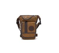 YWGYWG Vintage Canvas Drop Leg Bag for Men - Multi-Zip Pockets, Breathable Mesh Back, Adjustable Belt - Tactical Waist Pack for Hiking, Cycling, Travel & Daily Use