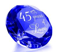 YWHL 45th Wedding Anniversary Sapphire Gift for Couple, 45 Years of Love Sapphire Wedding Keepsake for Parents
