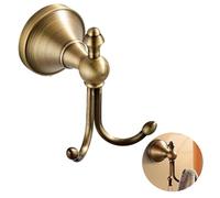 YWHWLX Vintage Brass Towel Hook Hanger Double Robe Hooks Wall Mounted for Bathroom Bronze Antique Brass Wall Towel Robe Hook Clothes Hanger/for Kitchen Room high Load-Bearing-1PC