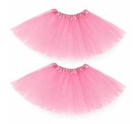 Ywikfag 2 Pink Tutu Skirts for Women, Adult Tutu, Layered Tulle Ballet Skirt, Tulle Material, Elastic Waistband,Costume Parties, Halloween, 80s Themes, Carnival