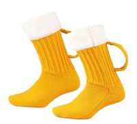 YWINETO Beer Socks, Men Women Funny Socks Novelty Beer Mug Socks Beers Lovers Graphic Winter Warm Feet Sock Long Valentines Christmas Stocking 3D Knit Floor Sock