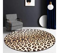 YWJFASHION Round Area Rug - Leopard Print Carpet - Imitation Tiger Skin Print Carpet - Stylish Modern Design - Highlight Unique Personality - Very Suitable For Bedroom, Living Room, Corridor Carpet
