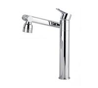 YWJFSA Bathroom Sink Tap Robotic Arm Taps with 2 Spray Modes Single Lever Mixer Tap Height Adjustable 360° Swivel Brass,Plating