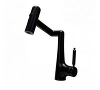 YWJFSA Bathroom Sink Tap Single Lever Robotic Arm Taps with 4 Spray Modes Mono Basin Mixer Tap Height Adjustable 360° Swivel,Black