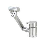 YWJFSA Foldable Kitchen Mixer Tap Stainless Steel Kitchen Tap with 2 Spray Modes Height Adjustable Hot & Cold Water 360° Swivel
