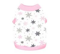 YWJLQH Apparel Vest, Casual Dog Clothes for Small to Large Dogs, for Festive Season, Snowflake, Multicolor, L