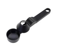 YWJLQH Coffee Spoon Measuring Spoon Coffee Measure with Sliding Function for Spill- Filling of Capsules for Coffee Powder and Various Spices, Black