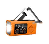 YWJLQH Emergency Radio Portable with Flashlight Hand Crank for Survival Outdoor Home Hiking, Orange