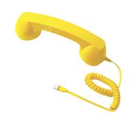 YWJLQH Handset with Speaker and wired Type C comfortable ergonomic telephone body one touch answer or hang up function, yellow