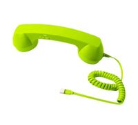 YWJLQH Handset with Speaker and wired Type C comfortable ergonomic telephone body one touch answer or hang up function, green