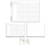 YWJLQH -Leaf Notebook 60 Sheets, 60 Sheets Loose-Leaf Paper | For Student Note-Taking | Organizing Thoughts | For Work | For Learning