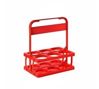 YWJLQH Portable Beer Carrier Bottle Carrier Folding Drink Basket Rack Handy Top Handle Suitable for bar Service Organized Gatherings Beverage Sharing, Red, Red, Large Approx. 500ml