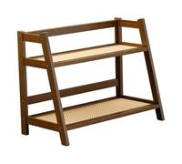 YWJLQH Two-tier Multipurpose Rack for Displaying Coffee Cups, Ideal for Home Decor, Countertops, Living Rooms And Household Use, Brown S