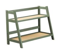 YWJLQH Two-tier Multipurpose Rack for Displaying Coffee Cups, Ideal for Home Decor, Countertops, Living Rooms And Household Use, Green S