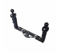 YWJLQH Underwater Camera Mount with Sturdy Metal Tray Double Handle Adjustable Bracket Rust Resistant Submersible Frame Suitable for Dive Photography Marine Adventures, Black