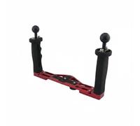 YWJLQH Underwater Camera Mount with Sturdy Metal Tray Double Handle Adjustable Bracket Rust Resistant Submersible Frame Suitable for Dive Photography Marine Adventures, Red