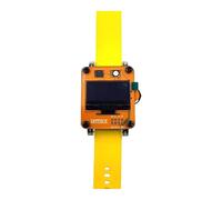 YWJLQH Watch with Network Testing Function, Educational And Developer Watch, Made of Acrylic, LED Display, Buttons, for Development, Yellow