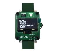 YWJLQH Watch with Network Testing Function, Educational And Developer Watch, Made of Acrylic, LED Display, Buttons, for Development, Green