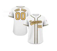 ywkiyrs Custom Classic Baseball Jersey Shirt Printed Button Down Tshirts Personalized Hip Hop Sport Wear for Men Women Kids