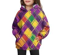 ywkiyrs Hoodies Sweatshirts for Girls Long Sleeve Oversized Hooded Pullover With Kangaroo Pocket Kids Youth Trendy Tops A10 Light Purple
