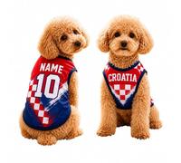Ywkiyrs Personalised Dog Sports Top - Breathable Mesh Pet Vest with Custom Name & Number, Customisable Football Jersey for Dogs, Perfect for Team Events and Pet Parties, Sizes XS-XXXXXL