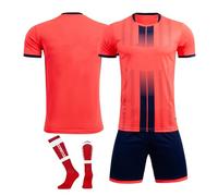 ywkiyrs Personalised Football Shirt Name Number Logo Custom Football Kit Jersey Shorts for Kids Boys Men Training Suit