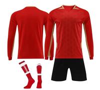 ywkiyrs Personalised Football Shirt Name Number Logo Custom Football Kit Jersey Shorts for Kids Boys Men Training Suit