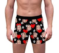 ywkiyrs Personalized Boxers for Men Husband Boyfriend, Custom Funny Face Boxers Briefs Underwear with Multi Girlfriend or Wife Photo