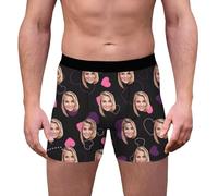 ywkiyrs Personalized Boxers for Men Husband Boyfriend, Custom Funny Face Boxers Briefs Underwear with Multi Girlfriend or Wife Photo