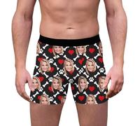 ywkiyrs Personalized Boxers for Men Husband Boyfriend, Custom Funny Face Boxers Briefs Underwear with Multi Girlfriend or Wife Photo