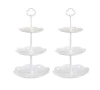 YWKJDDM 3 Tiers Cake Display Stand, 2PCS Party Server Plates Stands, Afternoon Tea Stands, Dessert Stand for Birthday Wedding Party