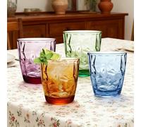 YWKJDDM Plastic Tumblers, 4PCS Unbreakable Drinking Glasses, 380ml Plastic Tumblers for Adults for Party Cocktail Picnic Party Juice Whiskey Wine