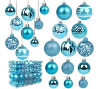 Ywlake 100Pcs Christmas Ball Ornaments for Christmas Tree Decoraion Baubles Shatterproof Balls Hanging Ornaments for Xmas Holiday Party Home Decorations (Teal)