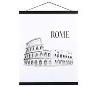 Ywlake B0 Poster Rail, Poster Strips, Magnetic Wooden Poster Hanger, Frame Strips, Picture Frame, Picture Frame, Picture Rail, 100 x 70, 100 x 140 cm (100 cm, Black)