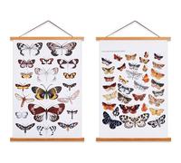 Ywlake Magnetic Poster Frame Frames,Light Wood Wooden Poster Hangers Hanger Hanging Kit for Canvas Artwork Art Print (70cm / 27.6", Teak,2 Packs)