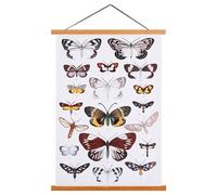 Ywlake Magnetic Poster Frame Frames,Light Wood Wooden Poster Hangers Hanger Hanging Kit for Canvas Artwork Art Print (42cm / 16.5", Teak)