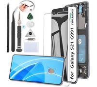 YWLRONG Display for Samsung Galaxy S21 5G（OLED） Screen Replacement LCD Touch Screen Digitizer Assembly for Samsung Galaxy G991 SM-G991U SM-G991B with Tools（Support Fingerprint, Black Frame